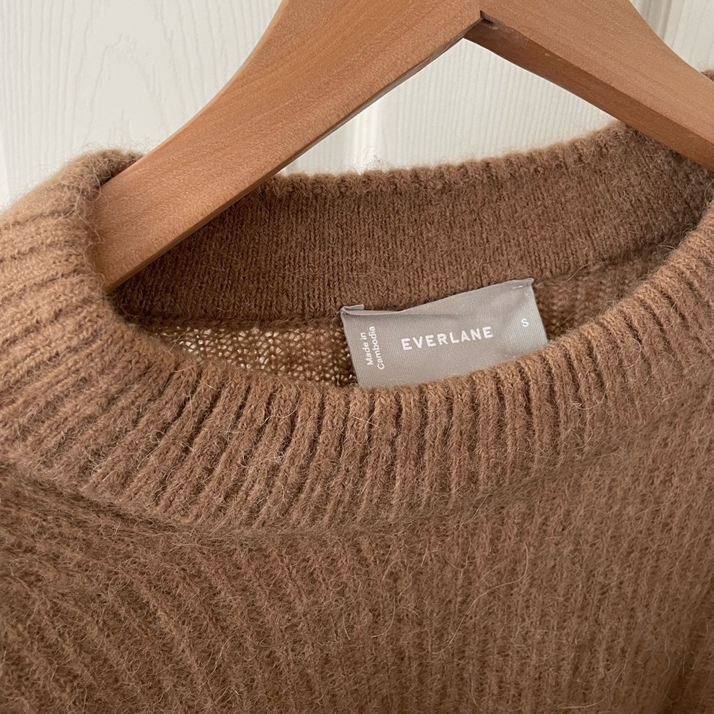 Everlane Camel Ribbed Crewneck Sweater - Picture 4 of 6